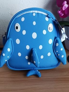 Bath & Body Works Minu Kids Blue Polka Dot Whale Backpack Bag